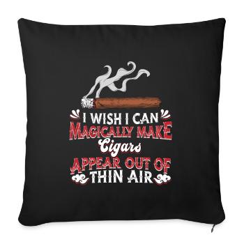 Cigare - Housse de coussin décorative 45 x 45 cm - noir - Devant
