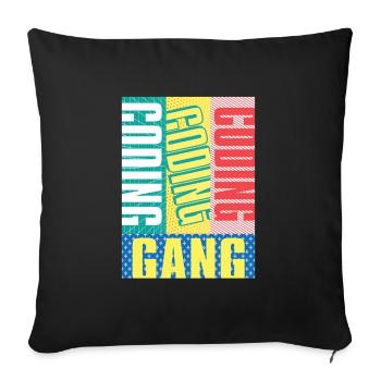 Programmeur Coder Développeur de logiciels - Housse de coussin décorative 45 x 45 cm - noir - Devant