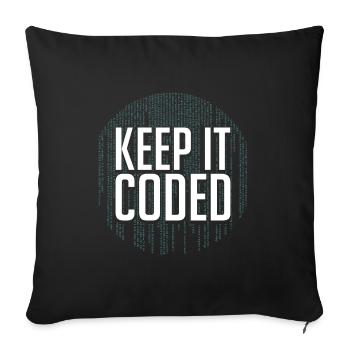 Programmer Coder Software Developer - Sofa pillowcase 17,3'' x 17,3'' (45 x 45 cm) - black - Front