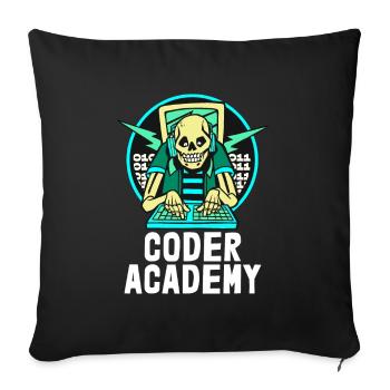 Programmierer Coder Software Entwickler - Sofakissenbezug 45 x 45 cm - Schwarz - Vorne
