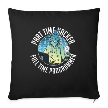 Programmeur Coder Développeur de logiciels - Housse de coussin décorative 45 x 45 cm - noir - Devant