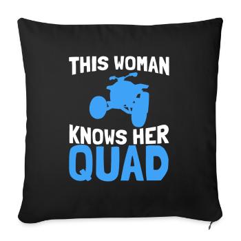 Quad Atv Motorsport - Housse de coussin décorative 45 x 45 cm - noir - Devant
