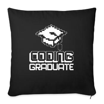 Programmer Coder Software Developer - Sofa pillowcase 17,3'' x 17,3'' (45 x 45 cm) - black - Front