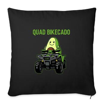 Quad Atv Motorsport - Housse de coussin décorative 45 x 45 cm - noir - Devant