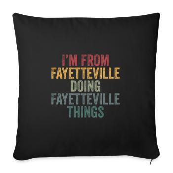 Fayetteville things city - Sofakissenbezug 45 x 45 cm - Schwarz - Vorne