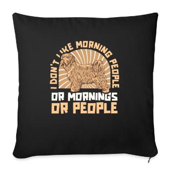Wheaten Terrier Dog - Sofa pillowcase 17,3'' x 17,3'' (45 x 45 cm) - black - Front