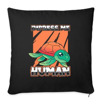 Turtle Sea Turtle - Sofa pillowcase 17,3'' x 17,3'' (45 x 45 cm) - black - Front