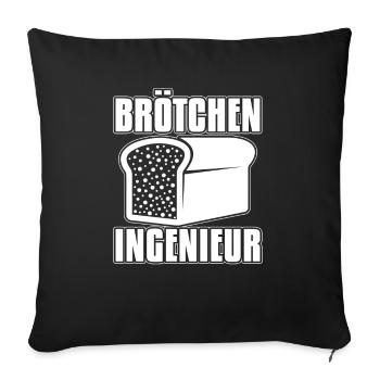 Bäcker Backen Konditor - Sofakissenbezug 45 x 45 cm - Schwarz - Vorne