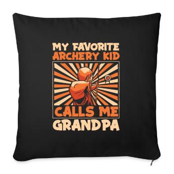 Archer Archery Arrow Archery Archery - Sofa pillowcase 17,3'' x 17,3'' (45 x 45 cm) - black - Front