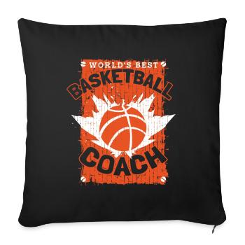 Basketballtrainer Entraîneur de basket-ball - Housse de coussin décorative 45 x 45 cm - noir - Devant