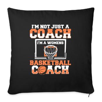 Basketballtrainer Entraîneur de basket-ball - Housse de coussin décorative 45 x 45 cm - noir - Devant