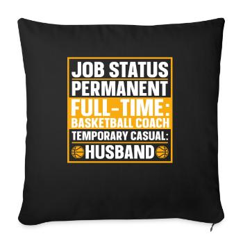 Basketballtrainer Entraîneur de basket-ball - Housse de coussin décorative 45 x 45 cm - noir - Devant