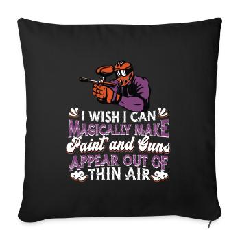 Paintball - Sofa pillowcase 17,3'' x 17,3'' (45 x 45 cm) - black - Front
