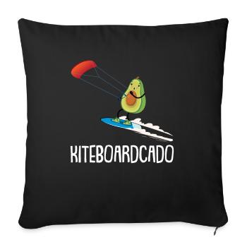 Kitesurfing Kiteboarding Kite Kite Kiten - Sofa pillowcase 17,3'' x 17,3'' (45 x 45 cm) - black - Front