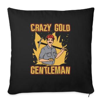 Gold Mining Gold Mine - Sofa pillowcase 17,3'' x 17,3'' (45 x 45 cm) - black - Front