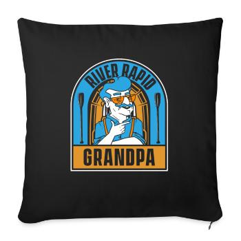 Rafting White Water Canoe Kayak - Sofa pillowcase 17,3'' x 17,3'' (45 x 45 cm) - black - Front