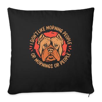 Chien intimidateur américain - Housse de coussin décorative 45 x 45 cm - noir - Devant