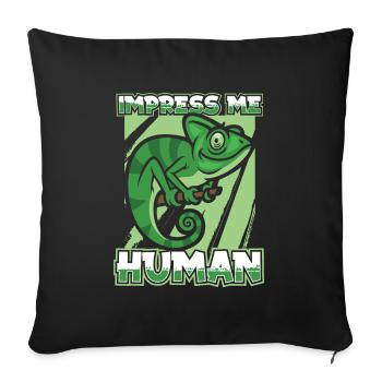 Chameleon Chamäleon - Sofa pillowcase 17,3'' x 17,3'' (45 x 45 cm) - black - Front