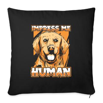 Golden Retriever - Sofa pillowcase 17,3'' x 17,3'' (45 x 45 cm) - black - Front