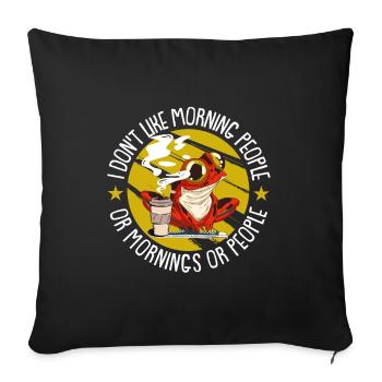 Frog Frogs Amphibian - Sofa pillowcase 17,3'' x 17,3'' (45 x 45 cm) - black - Front