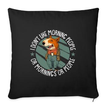 Bull Terrier Dog - Sofa pillowcase 17,3'' x 17,3'' (45 x 45 cm) - black - Front