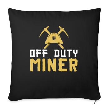 Gold Mining Gold Mine - Sofa pillowcase 17,3'' x 17,3'' (45 x 45 cm) - black - Front