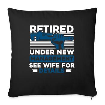 Plumber Sanitary Heating Engineer Plant Mechanic - Sofa pillowcase 17,3'' x 17,3'' (45 x 45 cm) - black - Front