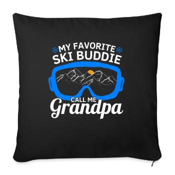 MEIN LIEBLINGS SKI KUMPEL NENNT MICH OPA - Sofakissenbezug 45 x 45 cm - Schwarz - Vorne