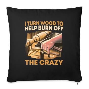 Turners Carpenter Turner Schreiner Drechsler - Sofa pillowcase 17,3'' x 17,3'' (45 x 45 cm) - black - Front