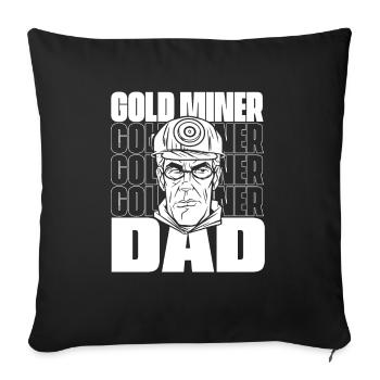 Gold Mining Gold Mine - Sofa pillowcase 17,3'' x 17,3'' (45 x 45 cm) - black - Front