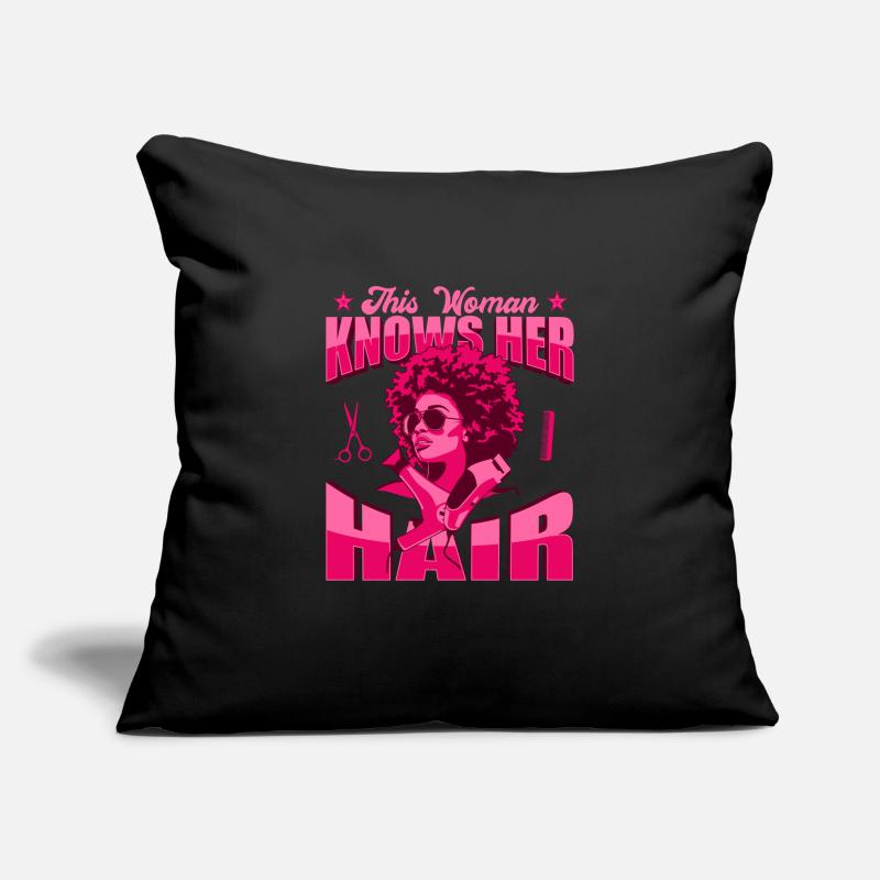 Coiffeur Coiffeur Coiffure Coiffure Coiffure Coiffure Housse de coussin décorative 45 x 45 cm