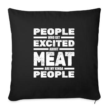 Grill grill master BBQ - Sofa pillowcase 17,3'' x 17,3'' (45 x 45 cm) - black - Front