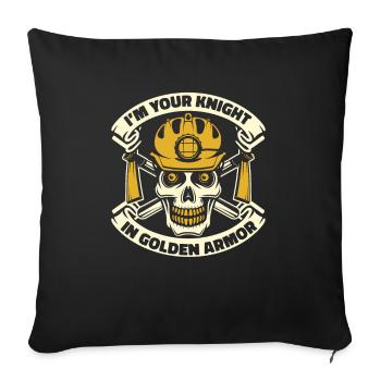 Gold Mining Gold Mine - Sofa pillowcase 17,3'' x 17,3'' (45 x 45 cm) - black - Front