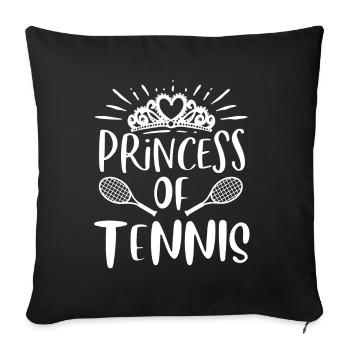 Prinzessin Des Tennisclubs - Sofakissenbezug 45 x 45 cm - Schwarz - Vorne