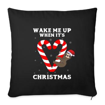 Sloth Loafers Cute sloth gift - Sofa pillowcase 17,3'' x 17,3'' (45 x 45 cm) - black - Front