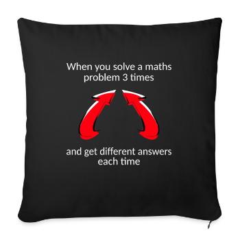 Math gift nerd teacher math teacher math - Sofa pillowcase 17,3'' x 17,3'' (45 x 45 cm) - black - Front