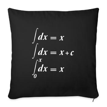Math gift nerd teacher math teacher math - Sofa pillowcase 17,3'' x 17,3'' (45 x 45 cm) - black - Front