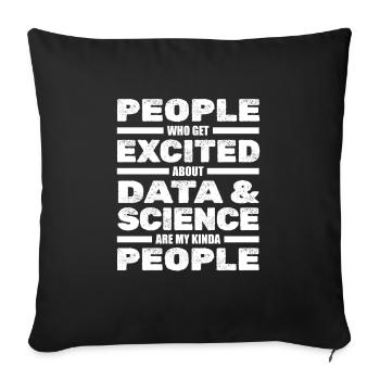 Big Data Science Engineer Scientist Analyst - Sofa pillowcase 17,3'' x 17,3'' (45 x 45 cm) - black - Front