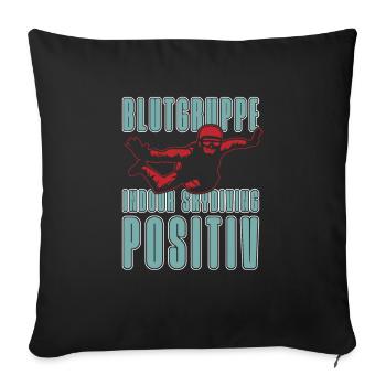 Parachutisme intérieur - Housse de coussin décorative 45 x 45 cm - noir - Devant
