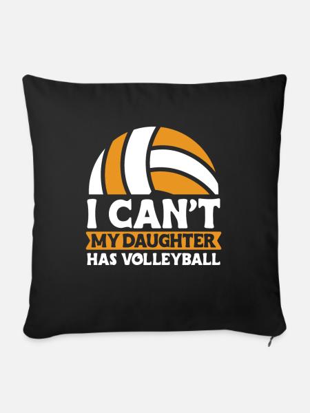 Volleyball Beachvolleyball - Sofakissenbezug 45 x 45 cm - Schwarz