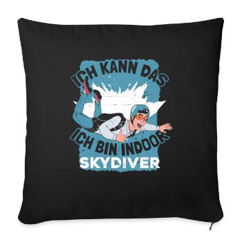 Parachutisme intérieur - Housse de coussin décorative 45 x 45 cm - noir - Devant