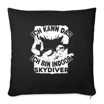 Indoor Skydiving - Sofa pillowcase 17,3'' x 17,3'' (45 x 45 cm) - black - Front
