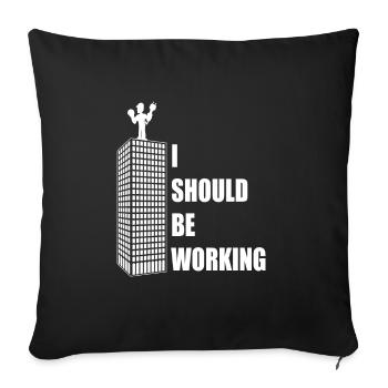 Électricien Ingénieur électricien Technicien en électronique - Housse de coussin décorative 45 x 45 cm - noir - Devant