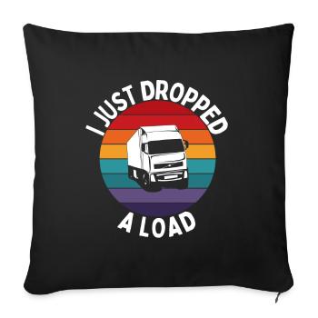 Je viens de laisser tomber une charge - Housse de coussin décorative 45 x 45 cm - noir - Devant