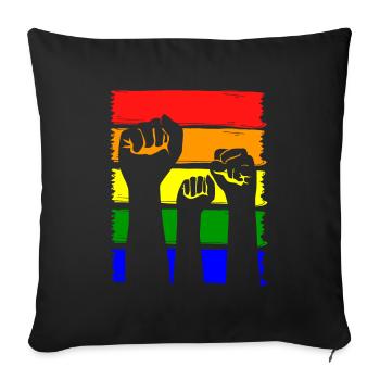 Gender Equality - Sofa pillowcase 17,3'' x 17,3'' (45 x 45 cm) - black - Front