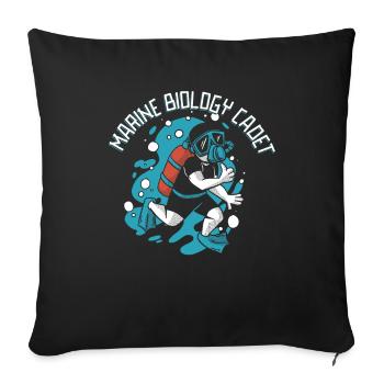 Biologie marine - Housse de coussin décorative 45 x 45 cm - noir - Devant