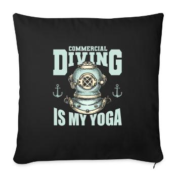 Scuba Diving Divers Diving - Sofa pillowcase 17,3'' x 17,3'' (45 x 45 cm) - black - Front