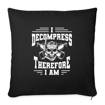Scuba Diving Divers Diving - Sofa pillowcase 17,3'' x 17,3'' (45 x 45 cm) - black - Front