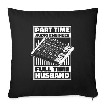 Tontechniker Sound Audio Engineer - Sofakissenbezug 45 x 45 cm - Schwarz - Vorne