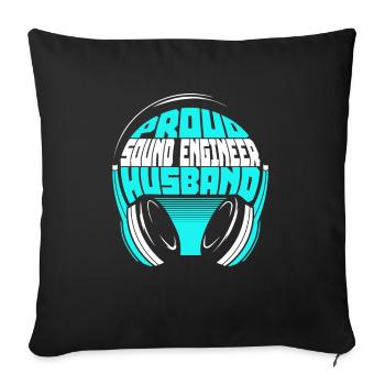 Tontechniker Sound Audio Engineer - Sofakissenbezug 45 x 45 cm - Schwarz - Vorne